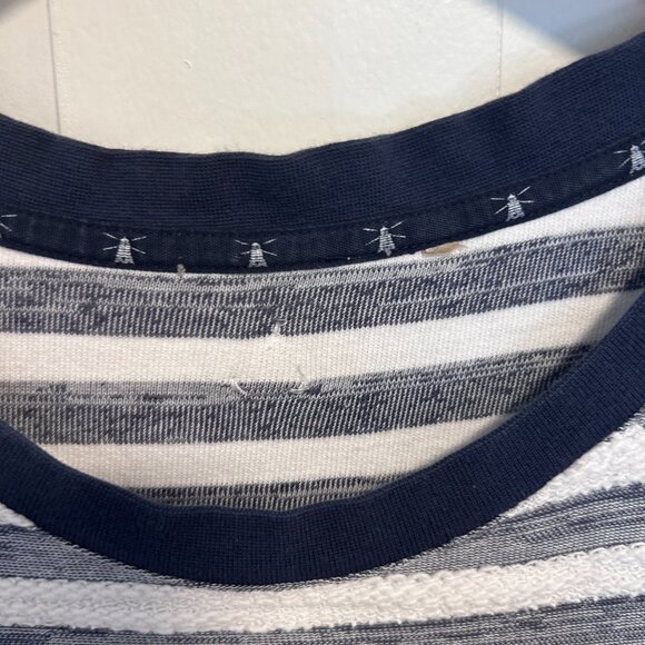 Barbour Women's Mini Dress Terry Nautical Stripe Medium - Picture 2 of 9